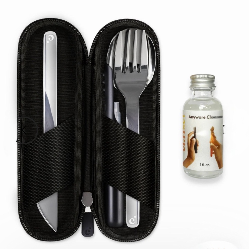 🩷 NEW🍴Cliffset Starter Pack- Portable Cutlery with Cleaner for Travel